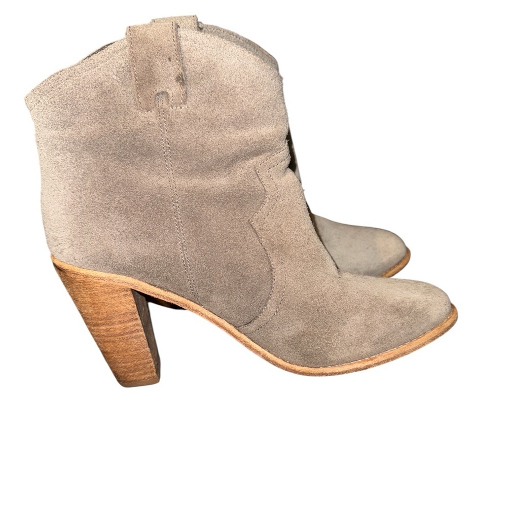 Womens JOIE Grey Suede Short Ankle Boots Shoes Size 40
